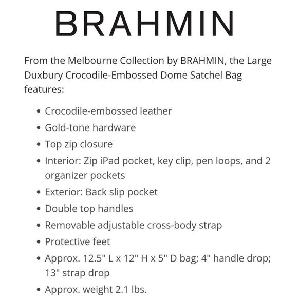 BRAHMIN LARGE Chromatic Melouboure Duxberry Satchel Silver Metallic Leather Deta - Picture 4 of 13